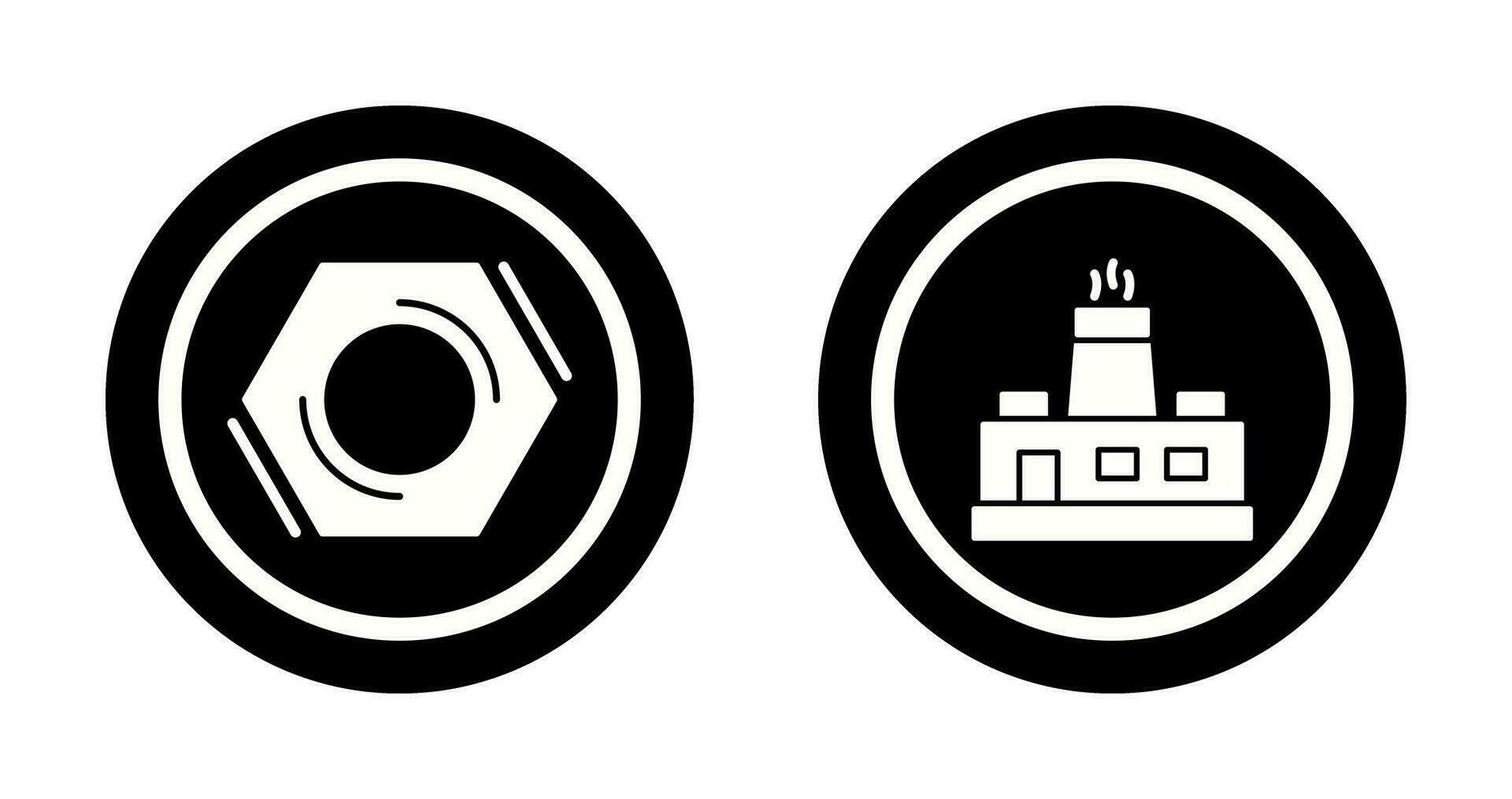 Factory and Nut,food Icon vector