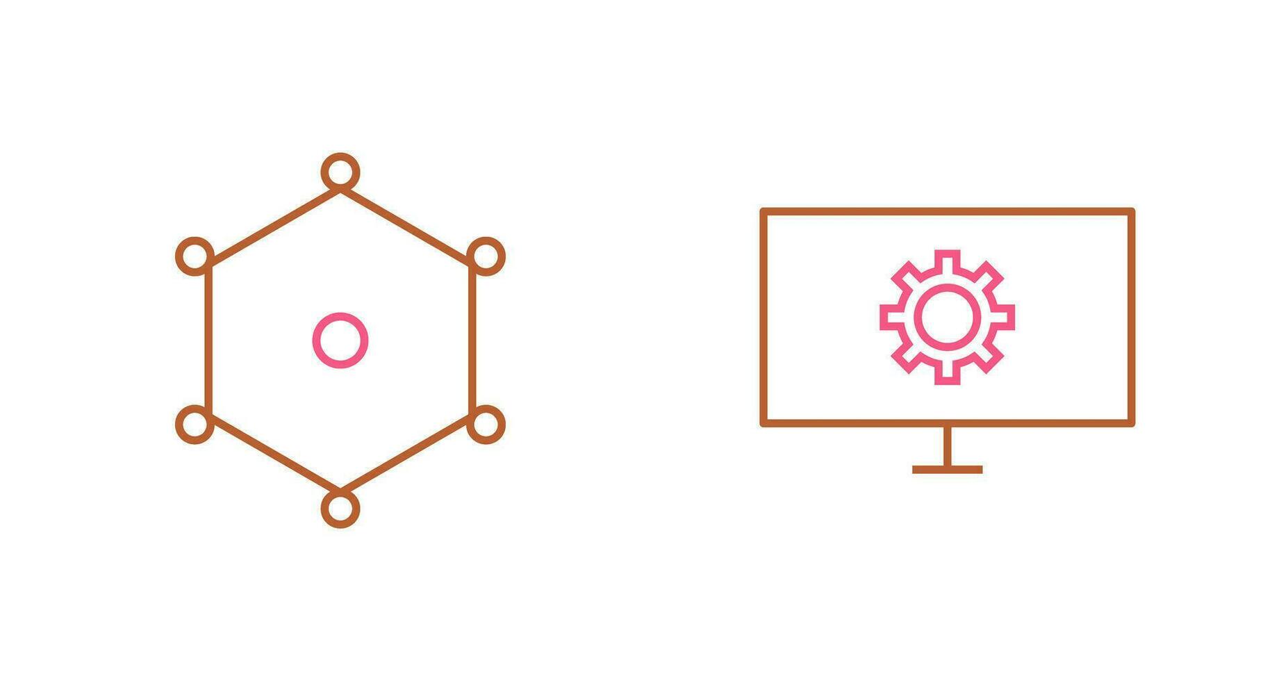 nodes and network setting  Icon vector