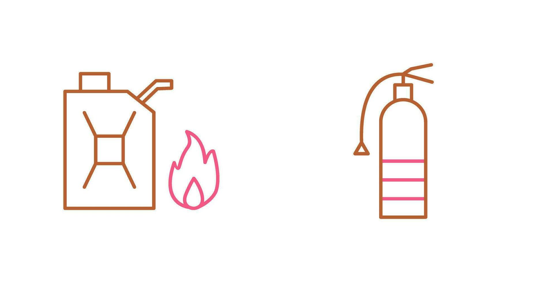 fuel to fire And extinguisher Icon vector