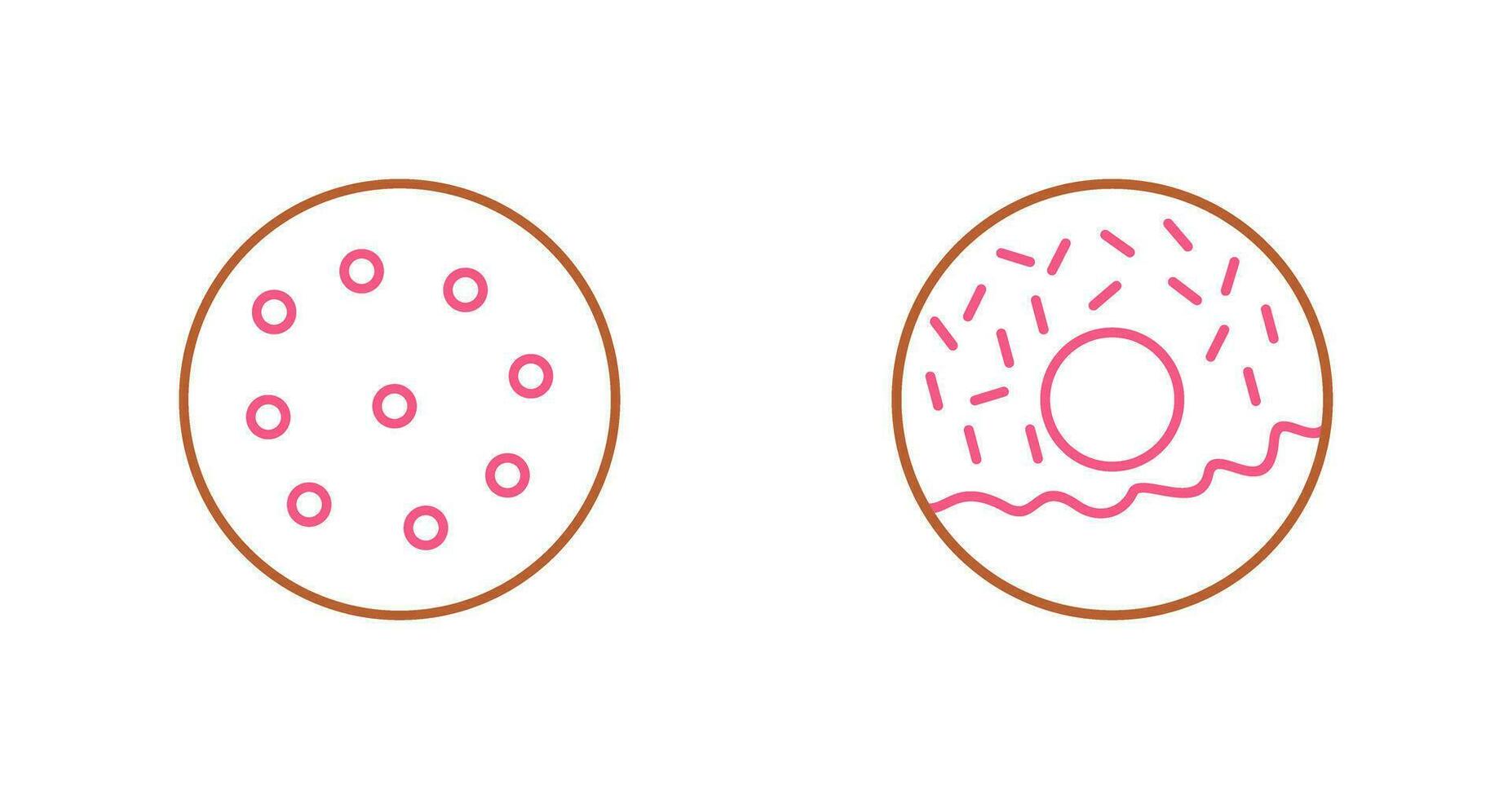 cookie and doughnut Icon vector