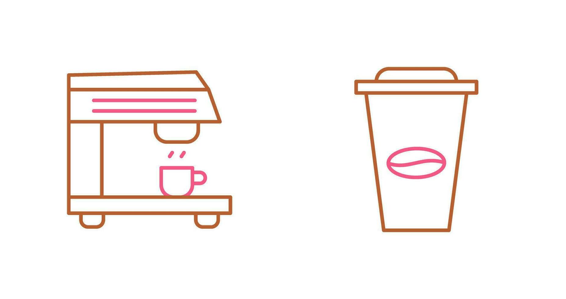 Coffee Machine and Coffee cup Icon vector