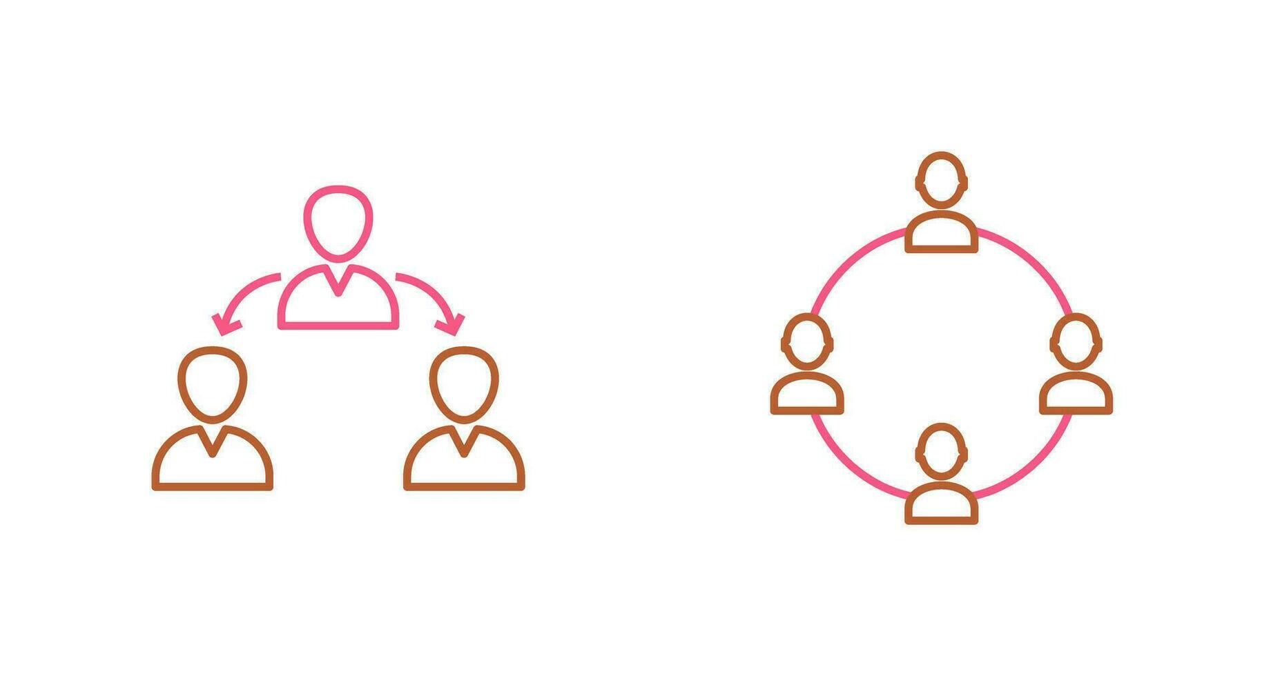 connected user and network group  Icon vector