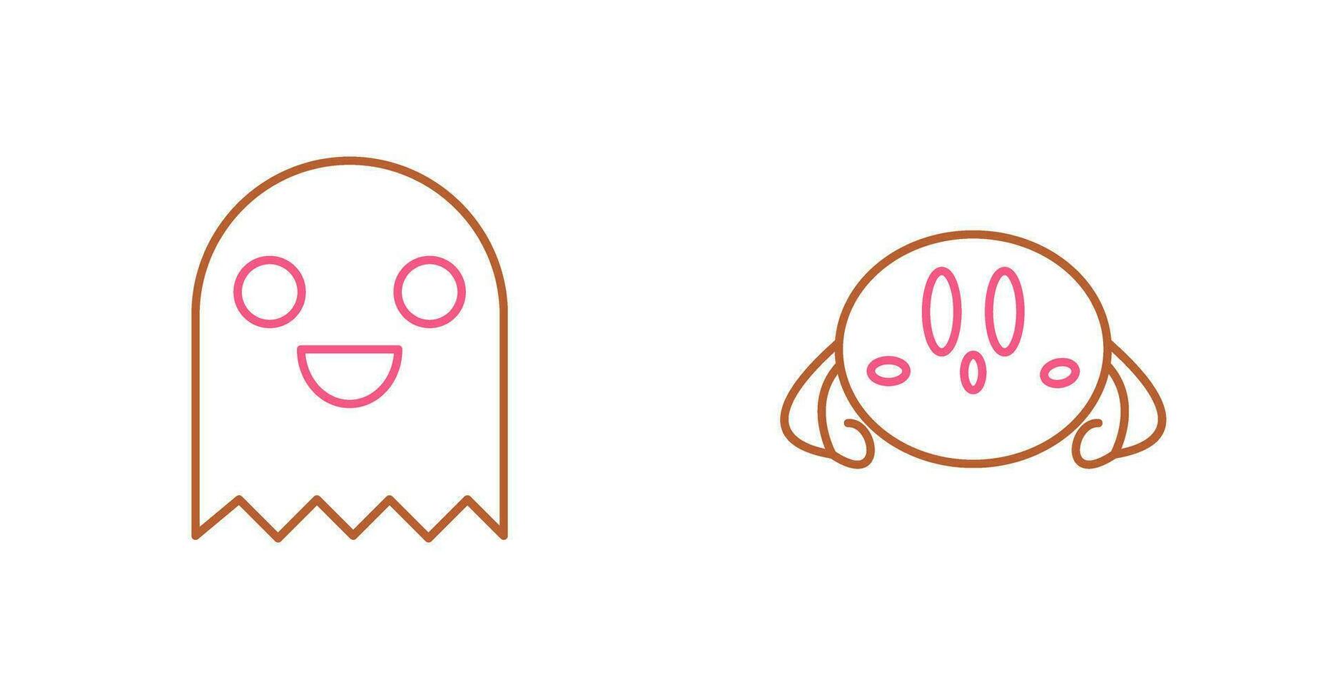Game Character and VGame Charcter Icon vector