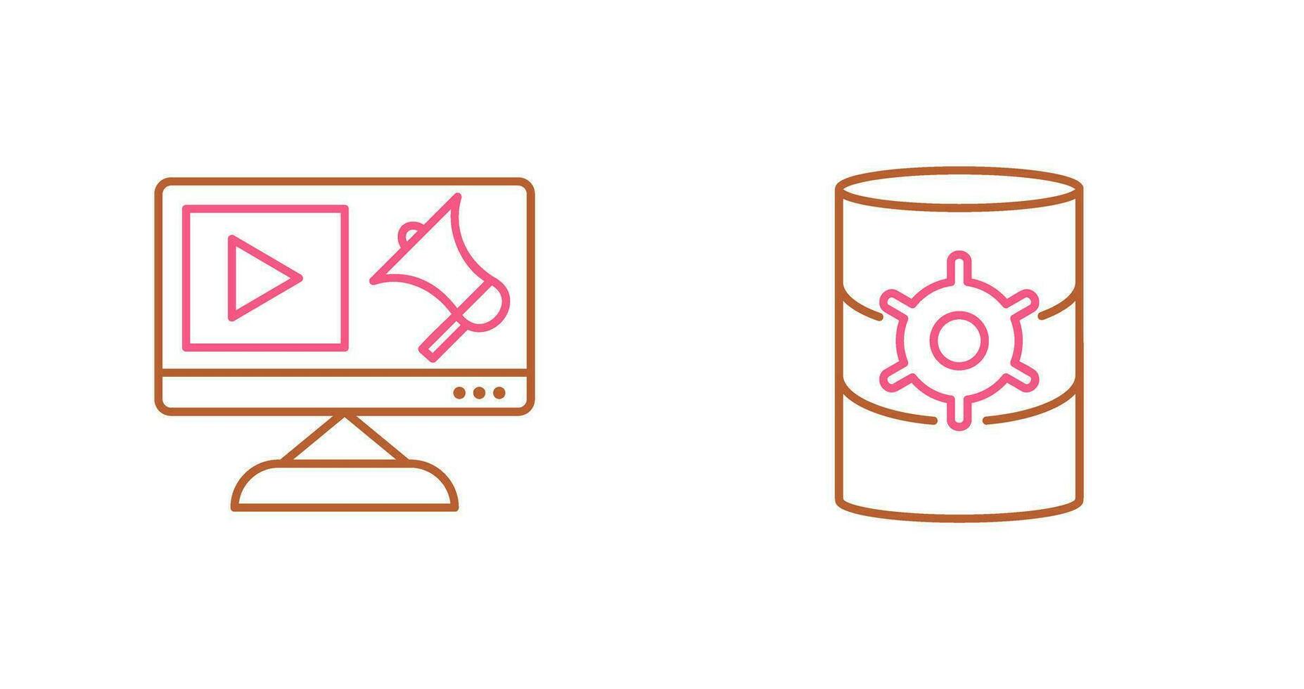 Digital Marketing and Database Management Icon vector