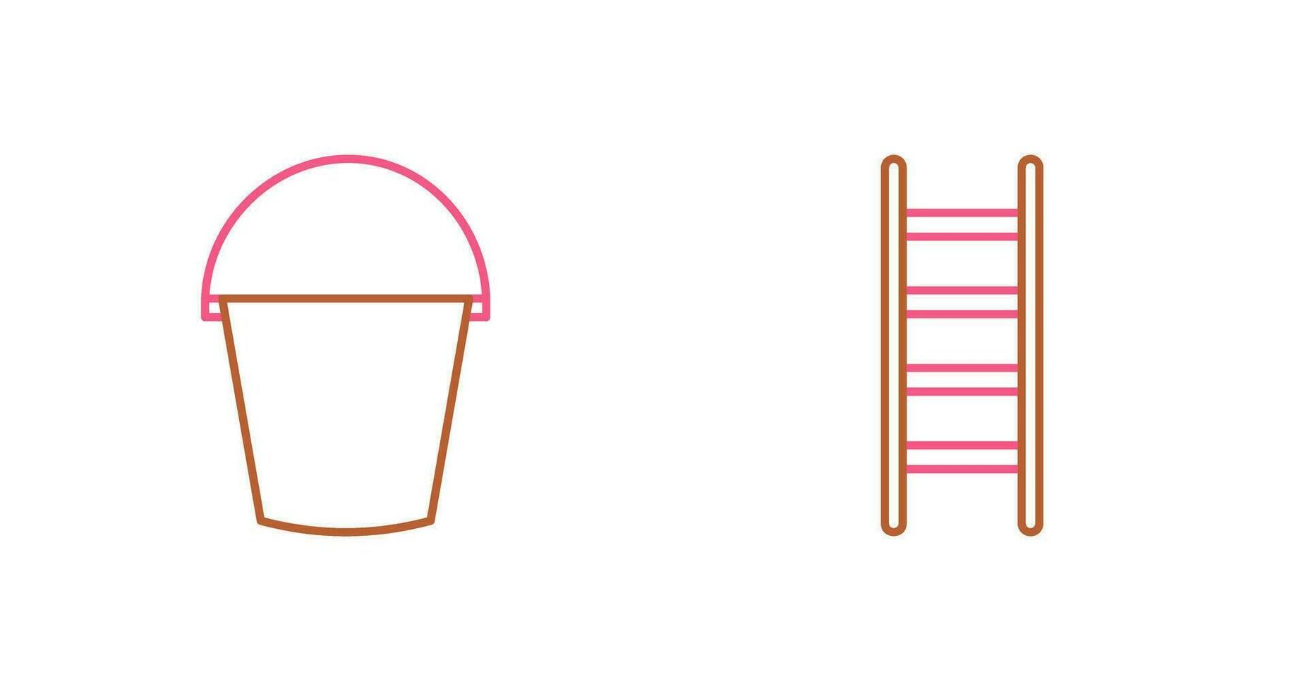 Water Bucket and Ladder Icon vector