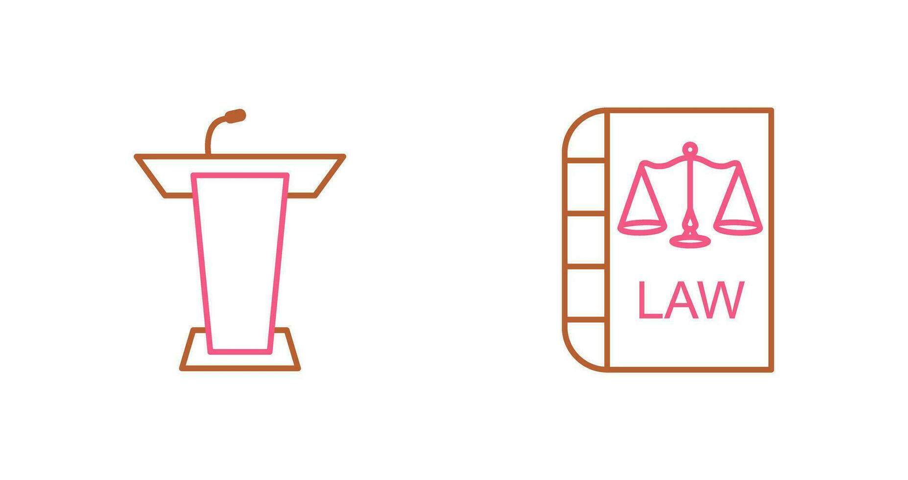 Podium and Law Icon vector