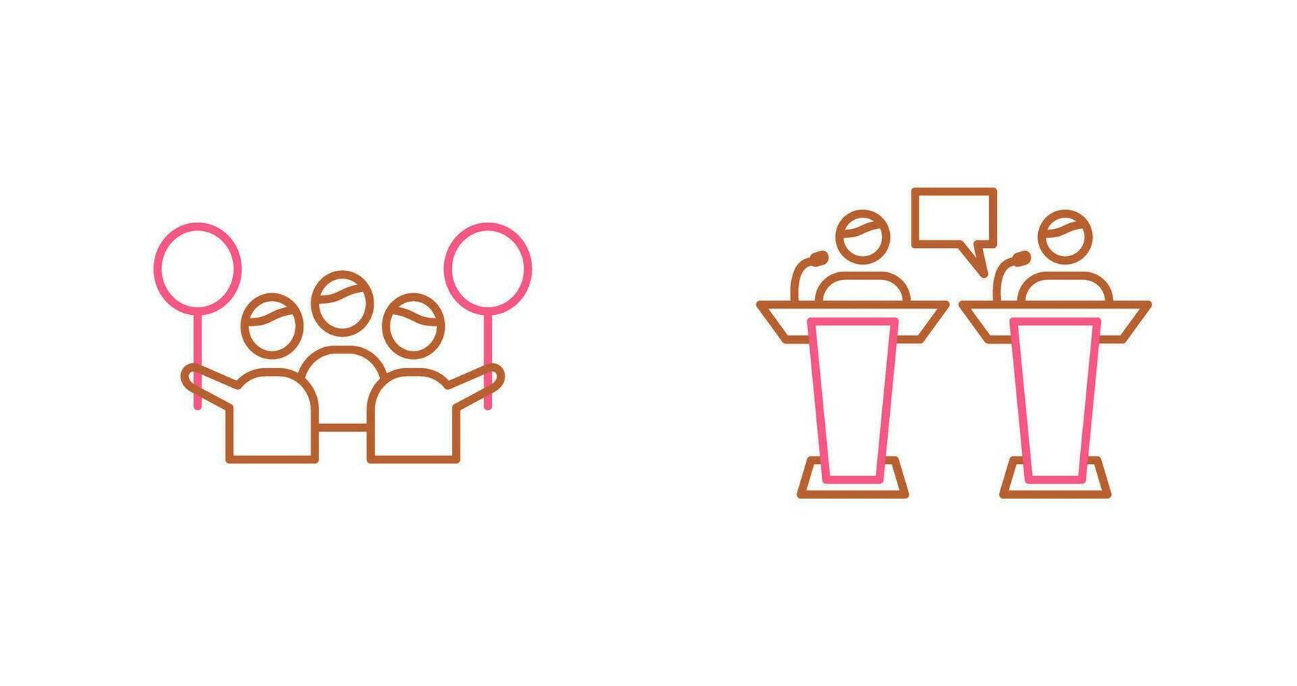 Protest and Debate Icon vector