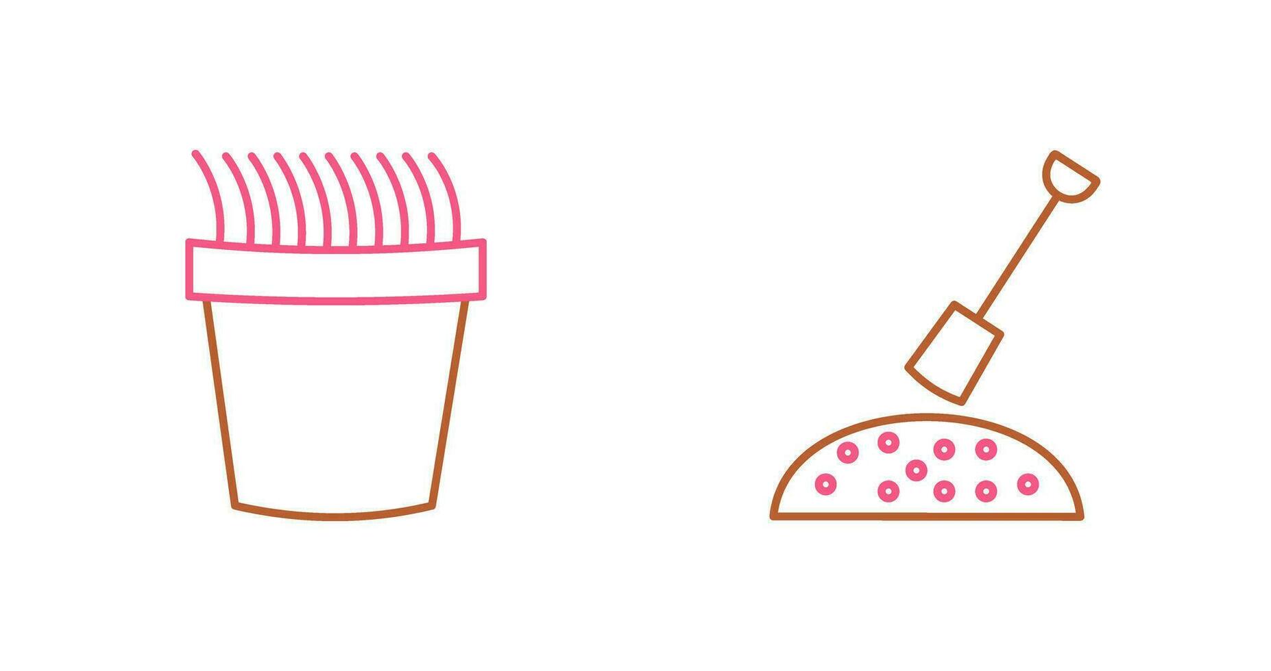 Gress Pot and Gardening Icon vector