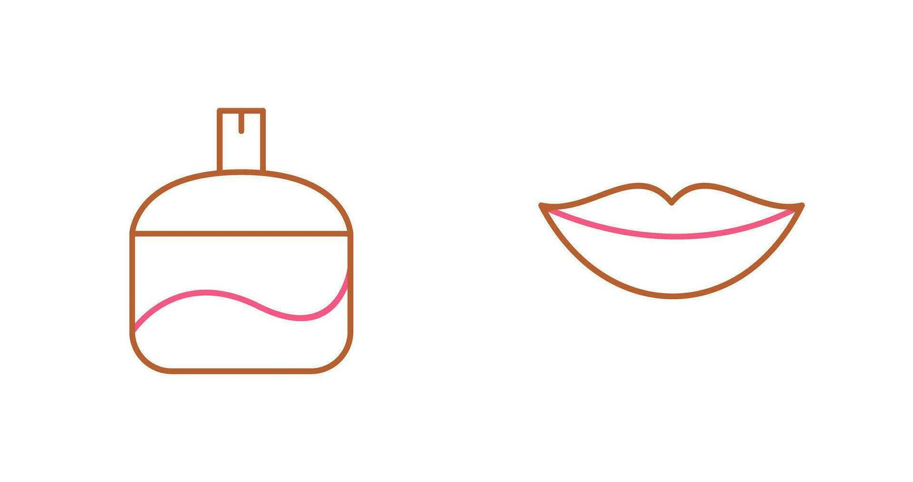 Fragrance and Lips Icon vector