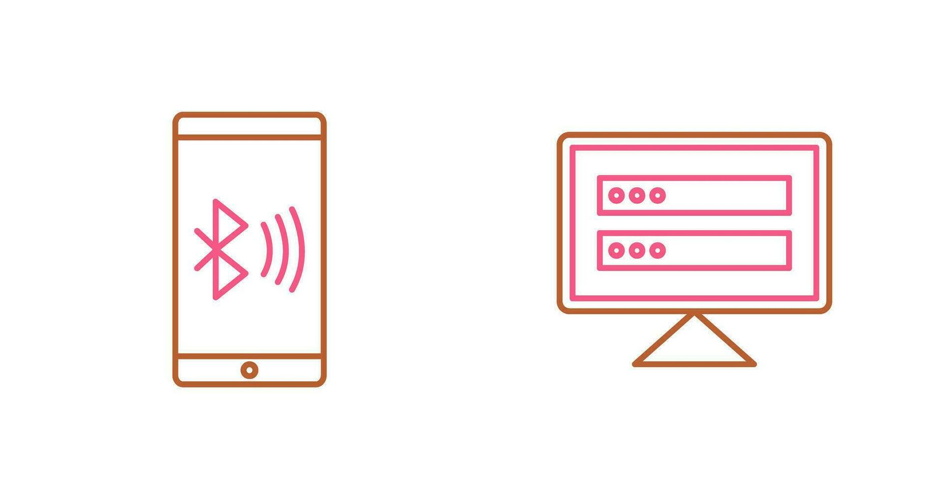 Connected Device and Corrupted data Icon vector