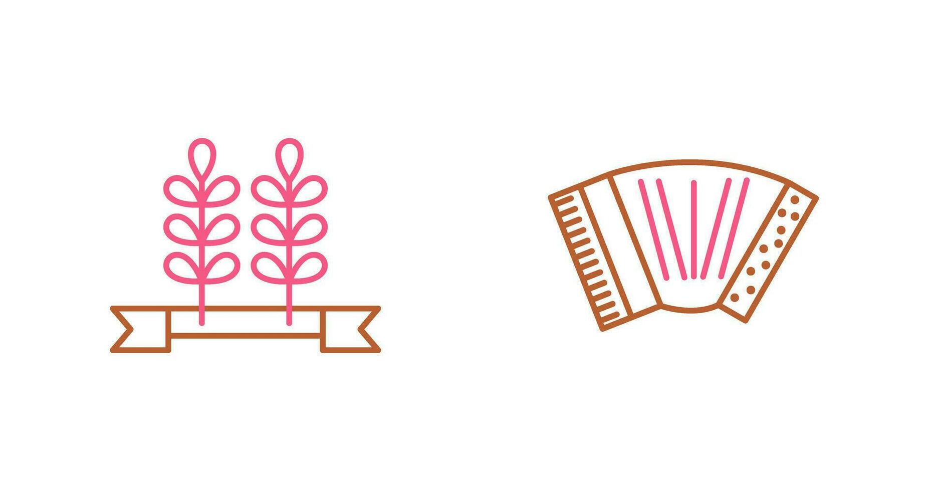 Accordion a d Wheat Icon vector