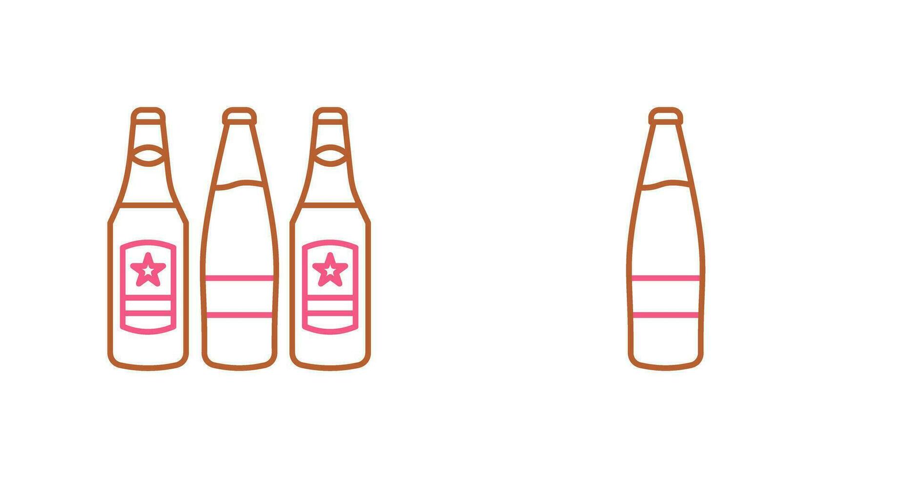 Beer Bottles and alcohol Icon vector