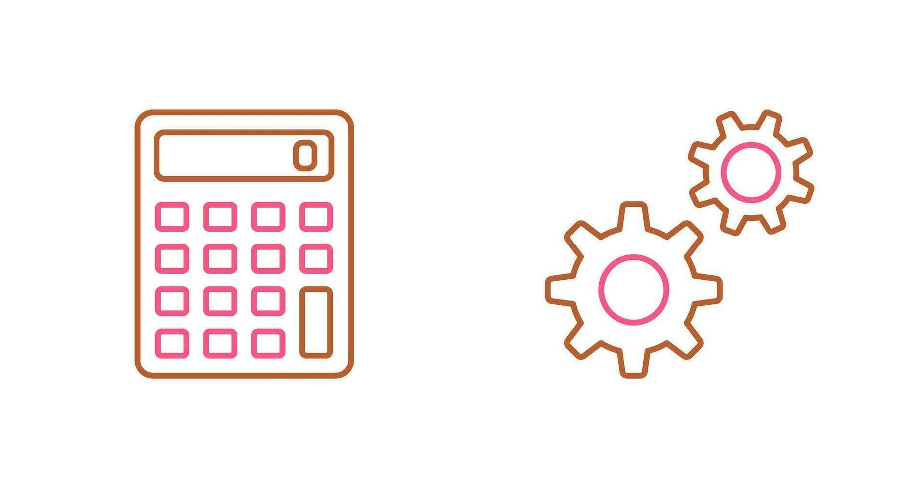Calculator and Setting Icon vector