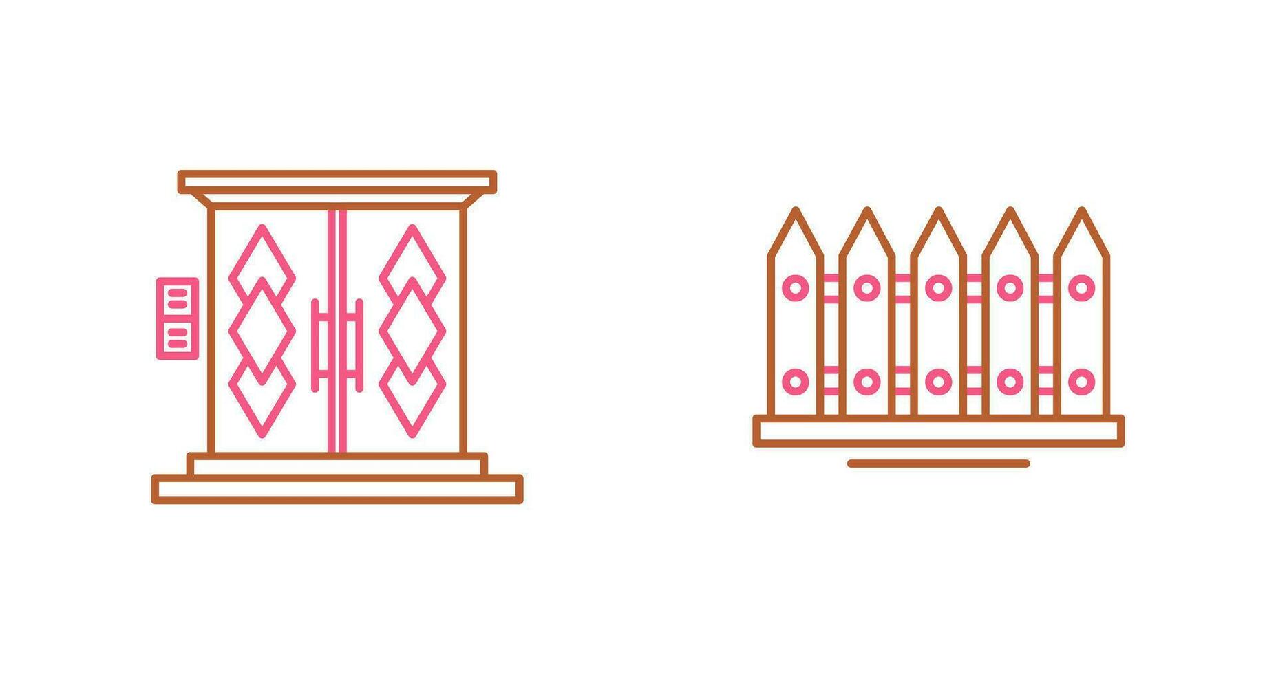 Door and Fence Icon vector