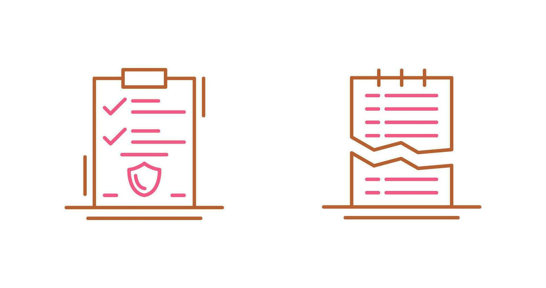 Approved and Corrupted List Icon vector
