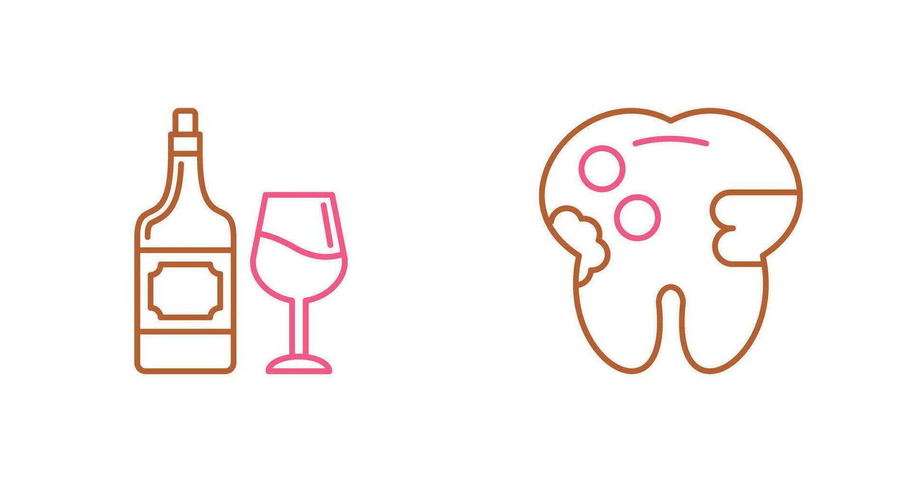 Wine and Caries Icon vector