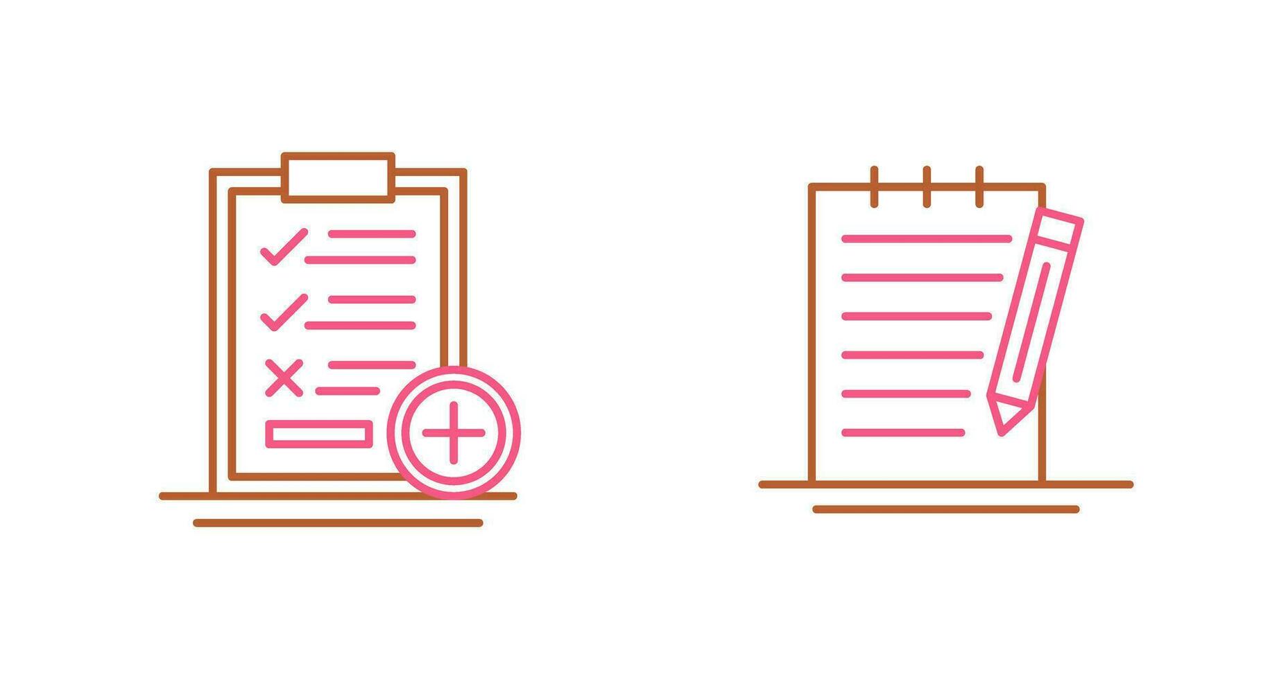 Medical Examination List and Check Up List Icon vector