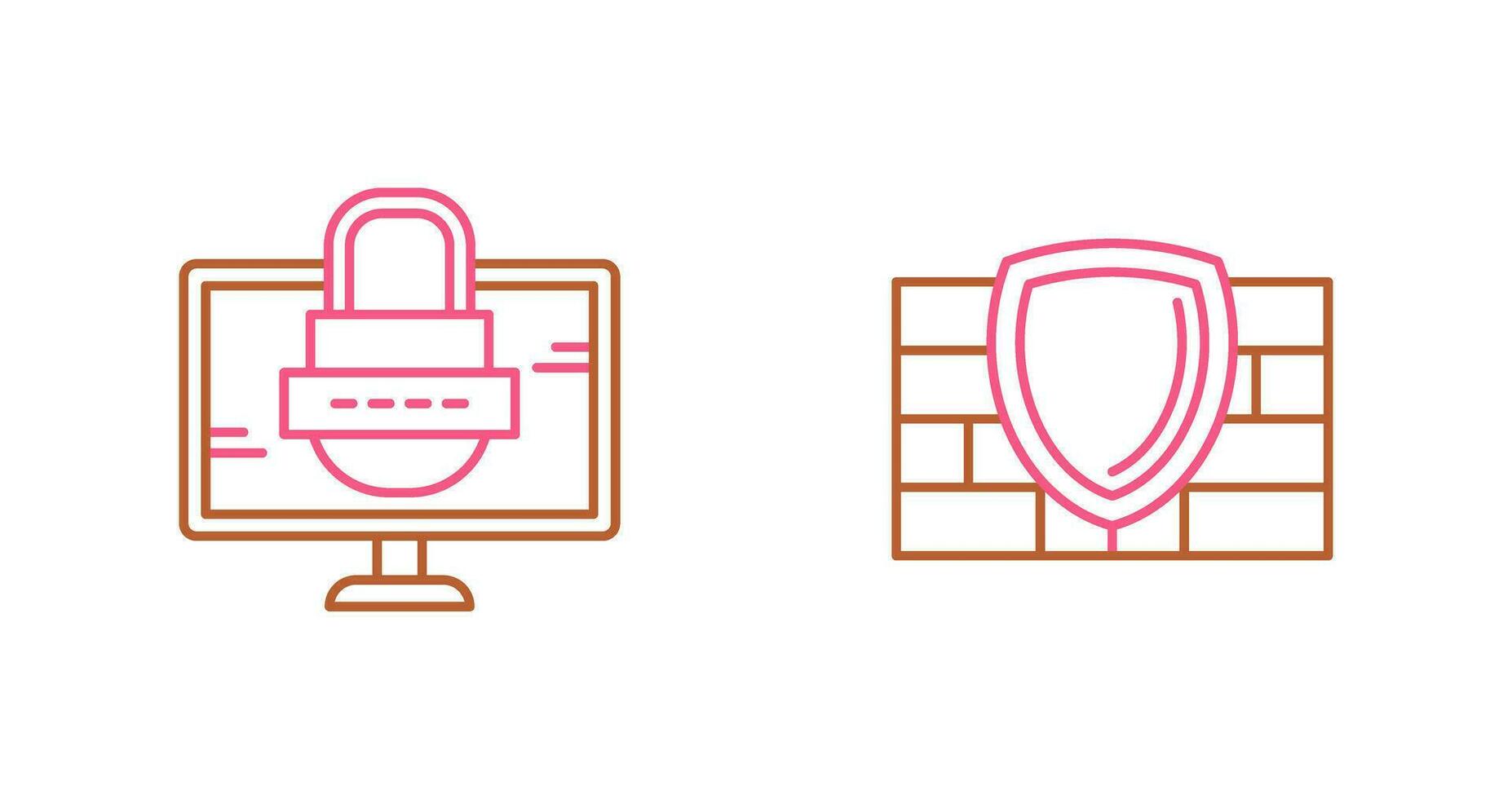 Password and Firewall Icon vector