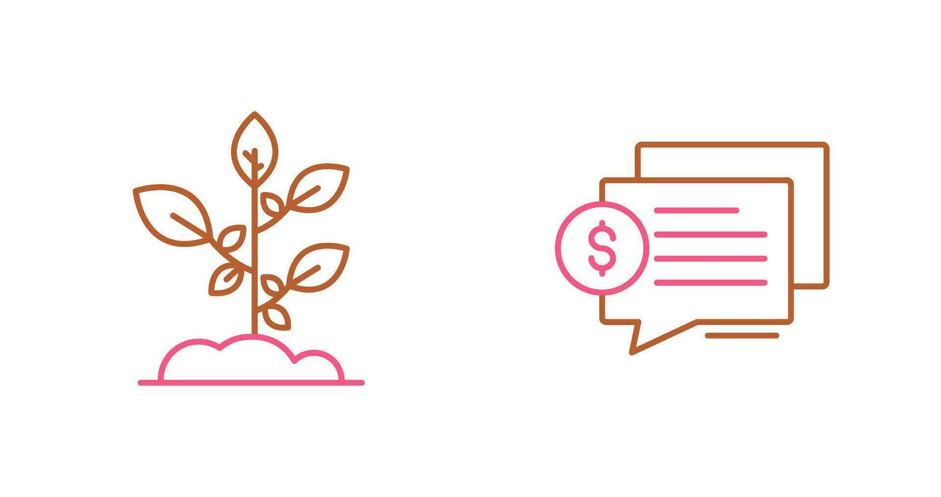 Dialog and Sprout Icon vector