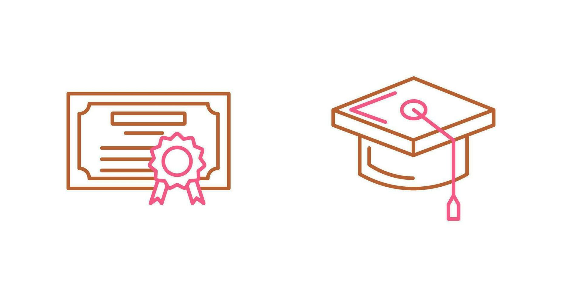 Diploma and Cap Icon vector