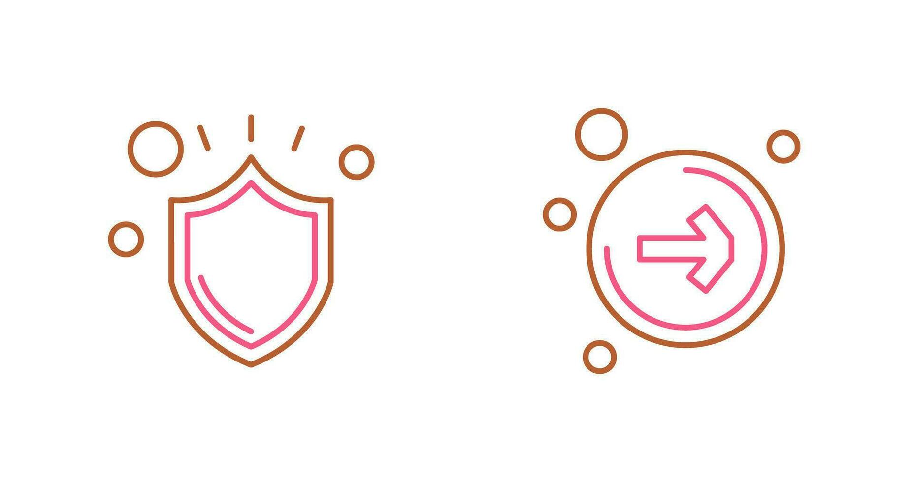 Shield and Right  Icon vector