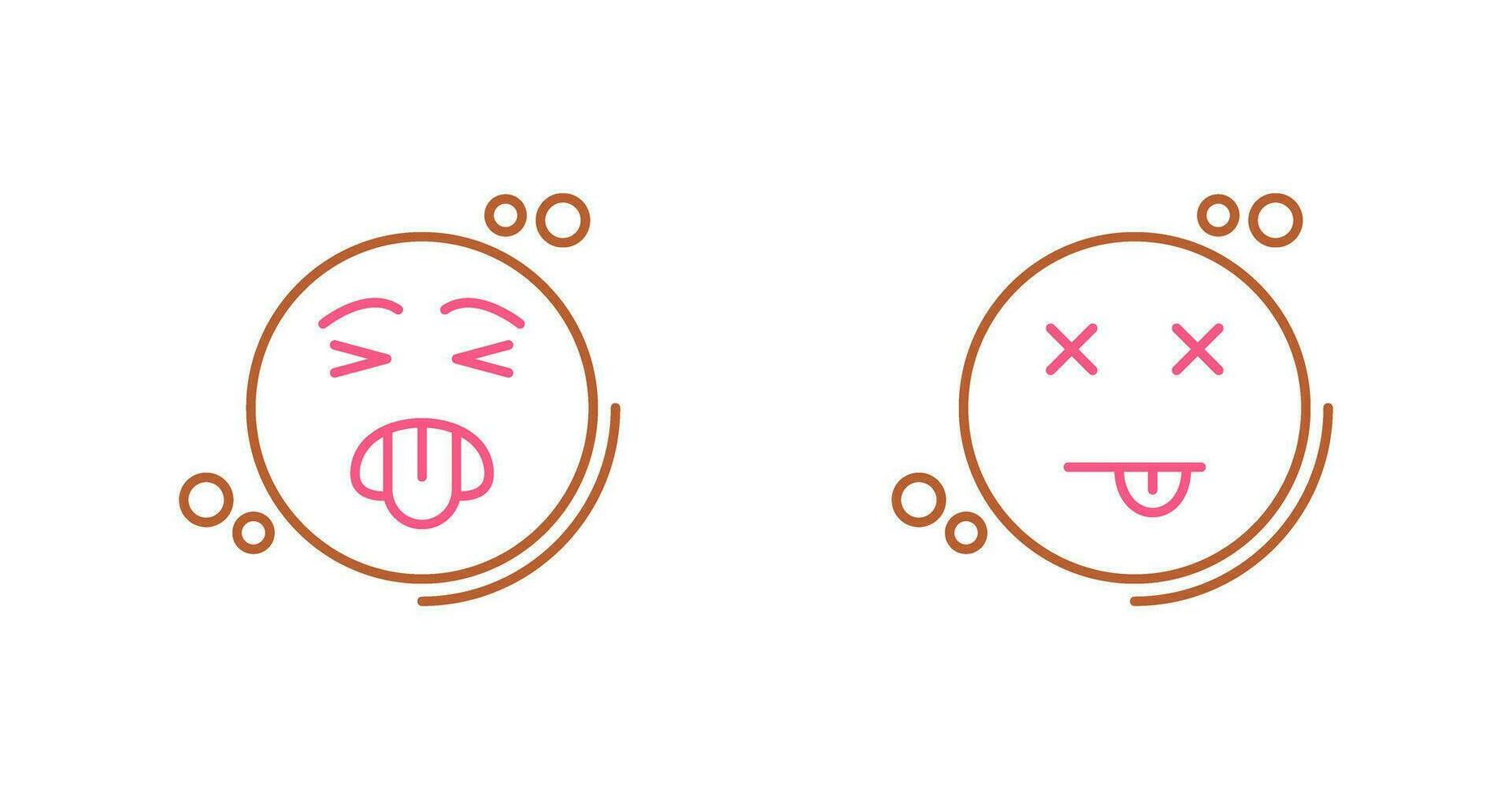 Disgusted and Dead Icon vector