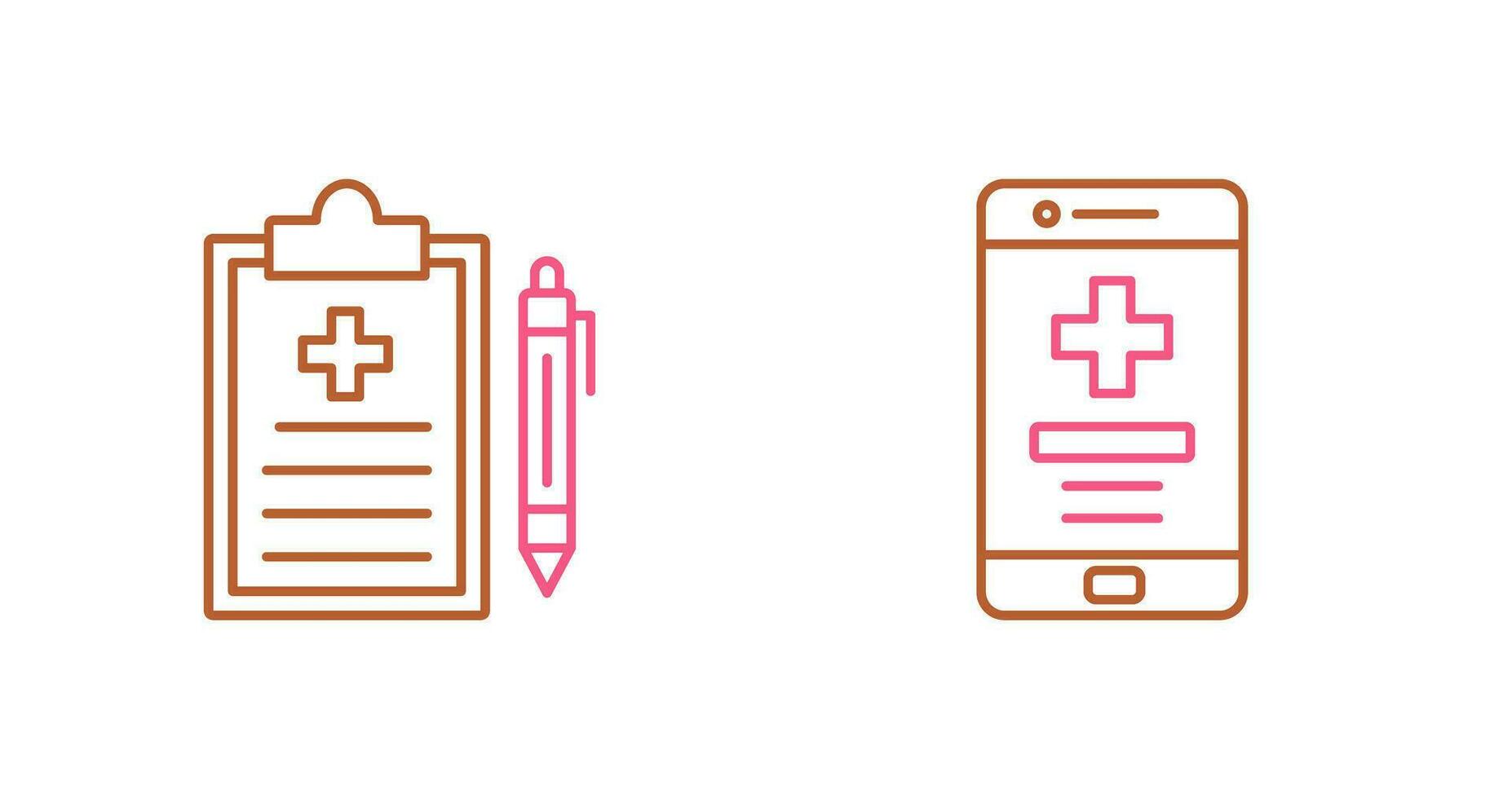 Medical Record and Medical App Icon vector