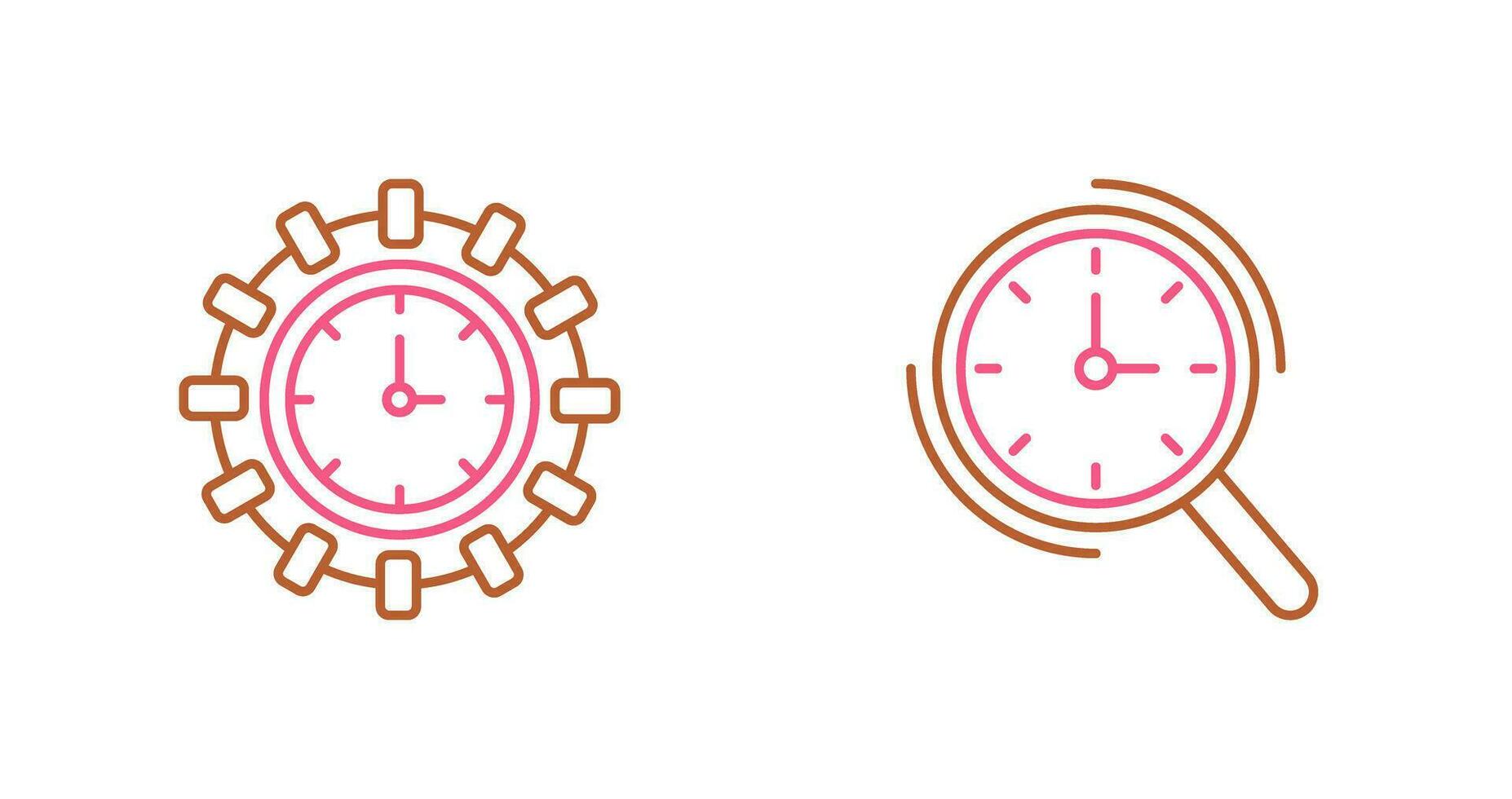 Direction and Magnifier Icon vector
