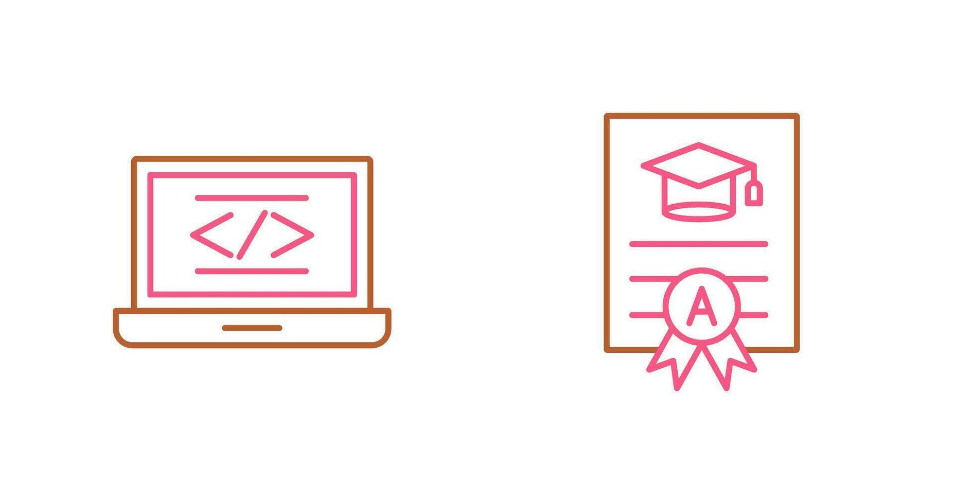 Coding and Report Card Icon vector