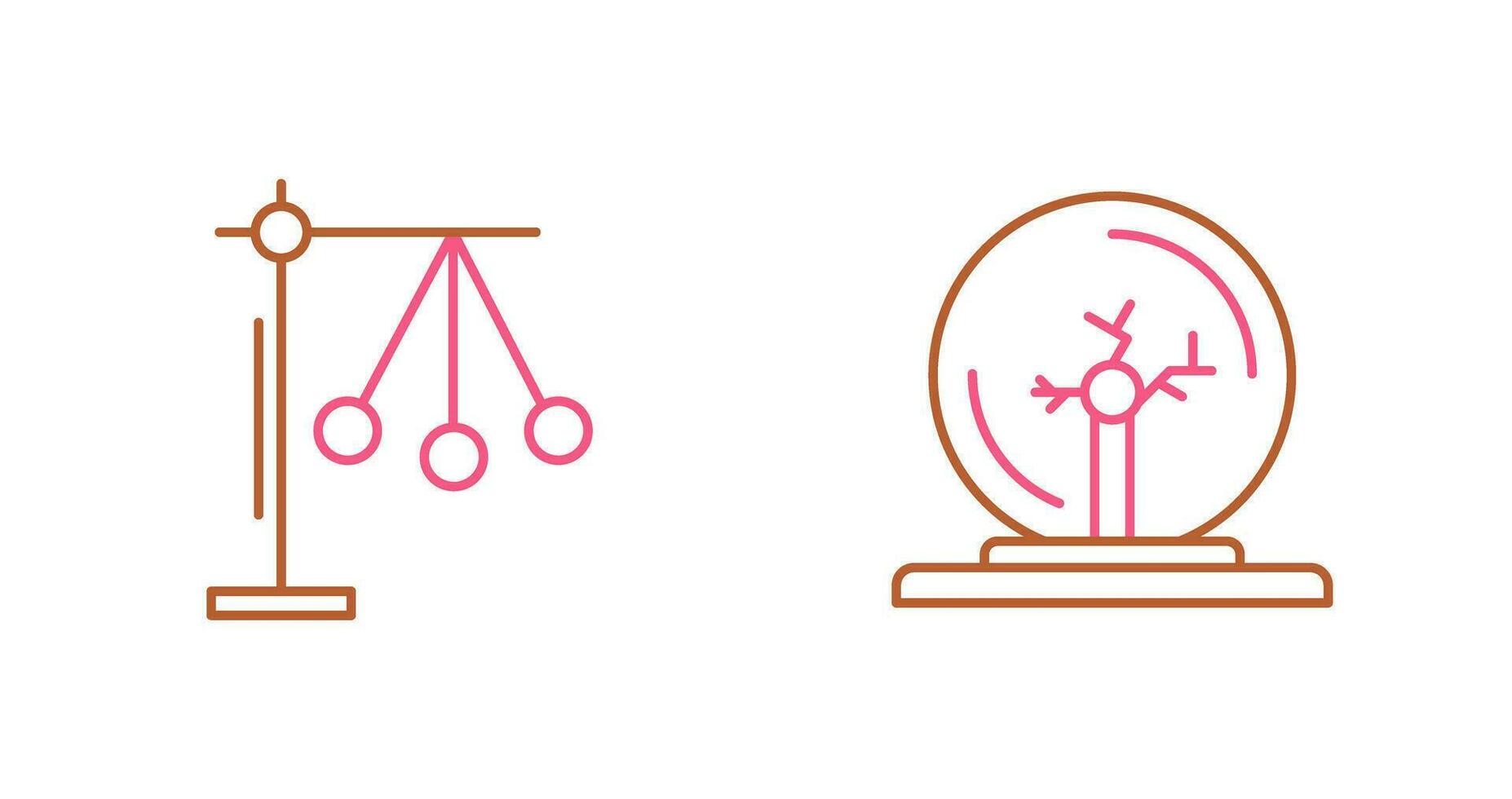 Pendulum and Plasma Ball Icon vector