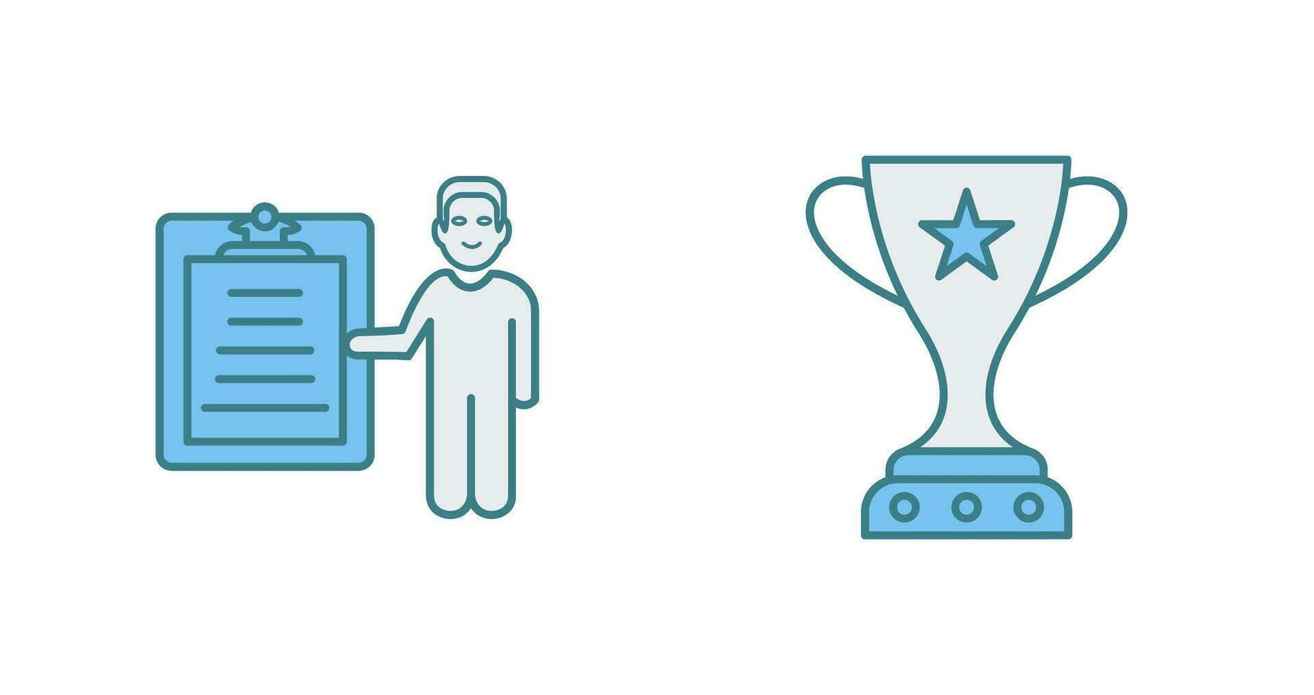 Winner and Male Presenter Icon vector