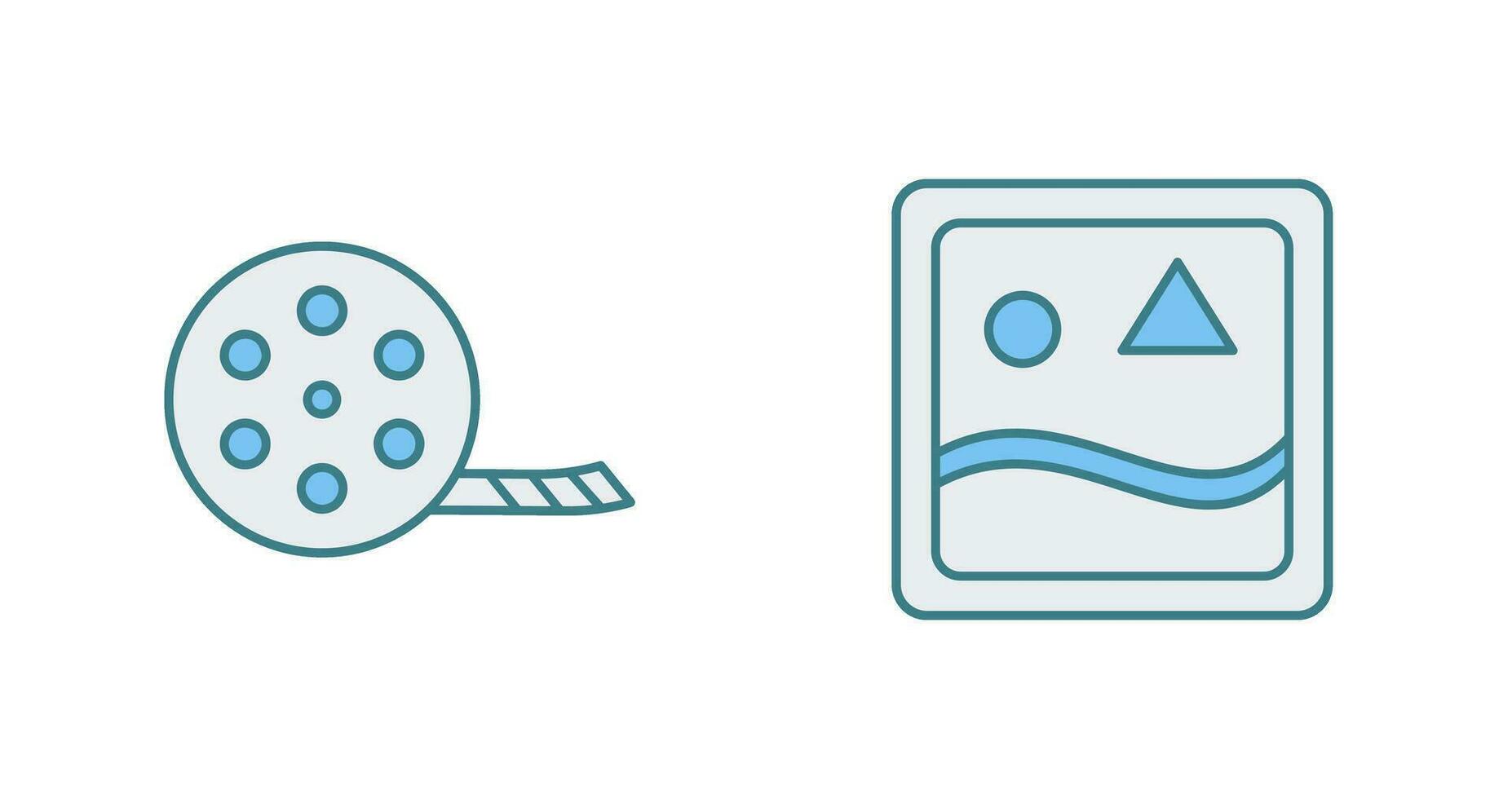 film reel and images Icon vector