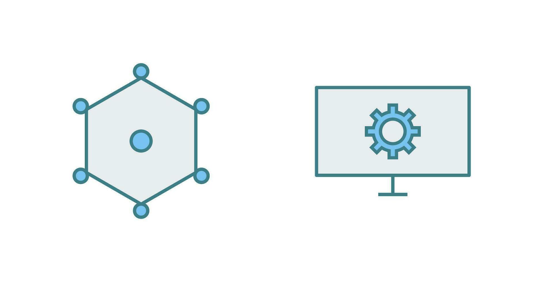 nodes and network setting  Icon vector