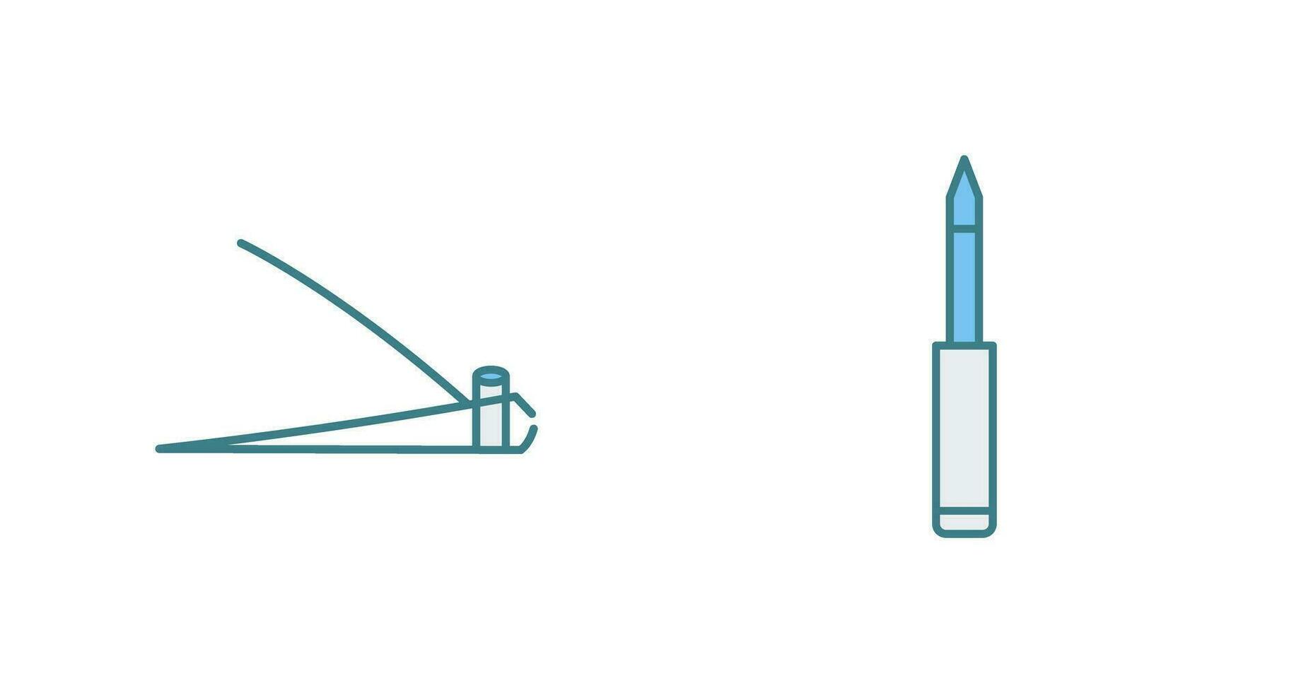 Nailcutter and  Eyeliner Icon vector