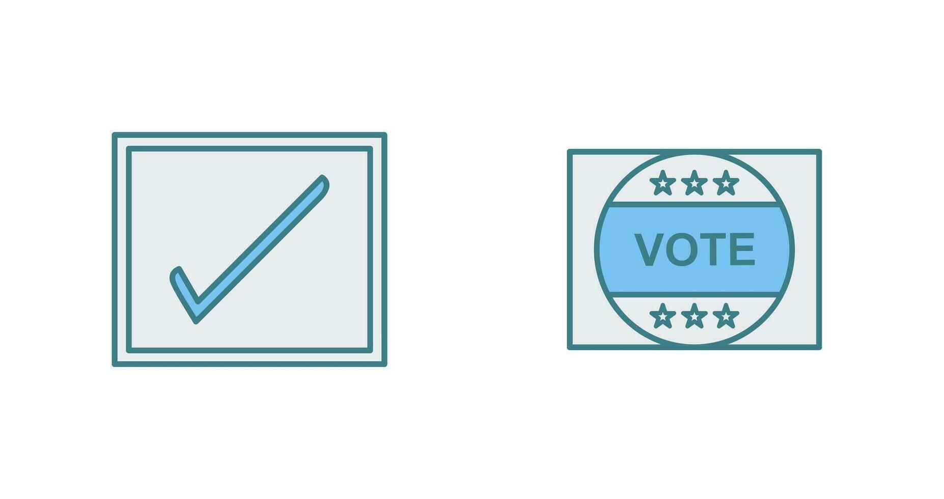 Checkbox and Vote Sticker Icon vector