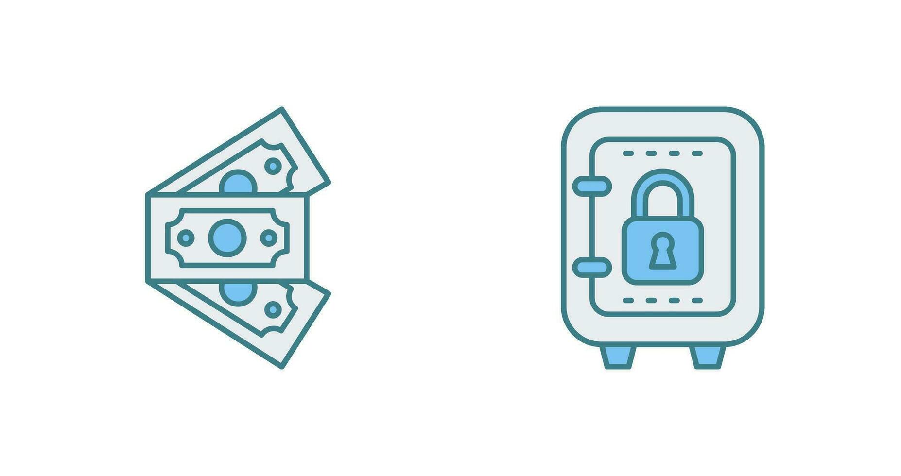 Money and Safe Box Icon vector