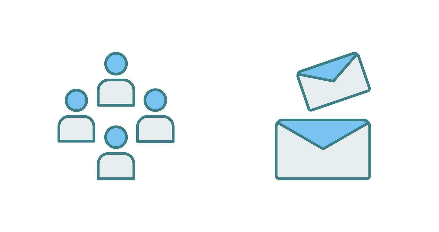 Networek Group and Messages Icon vector