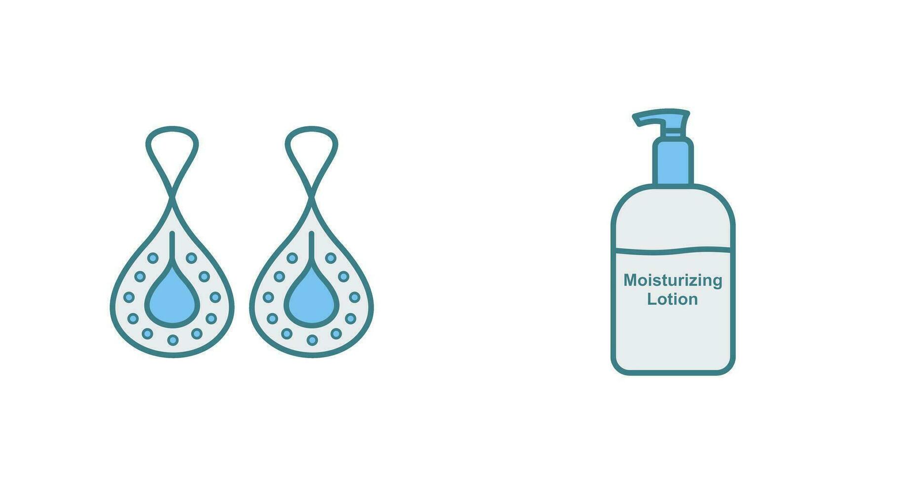 Earring and Lotion Icon vector