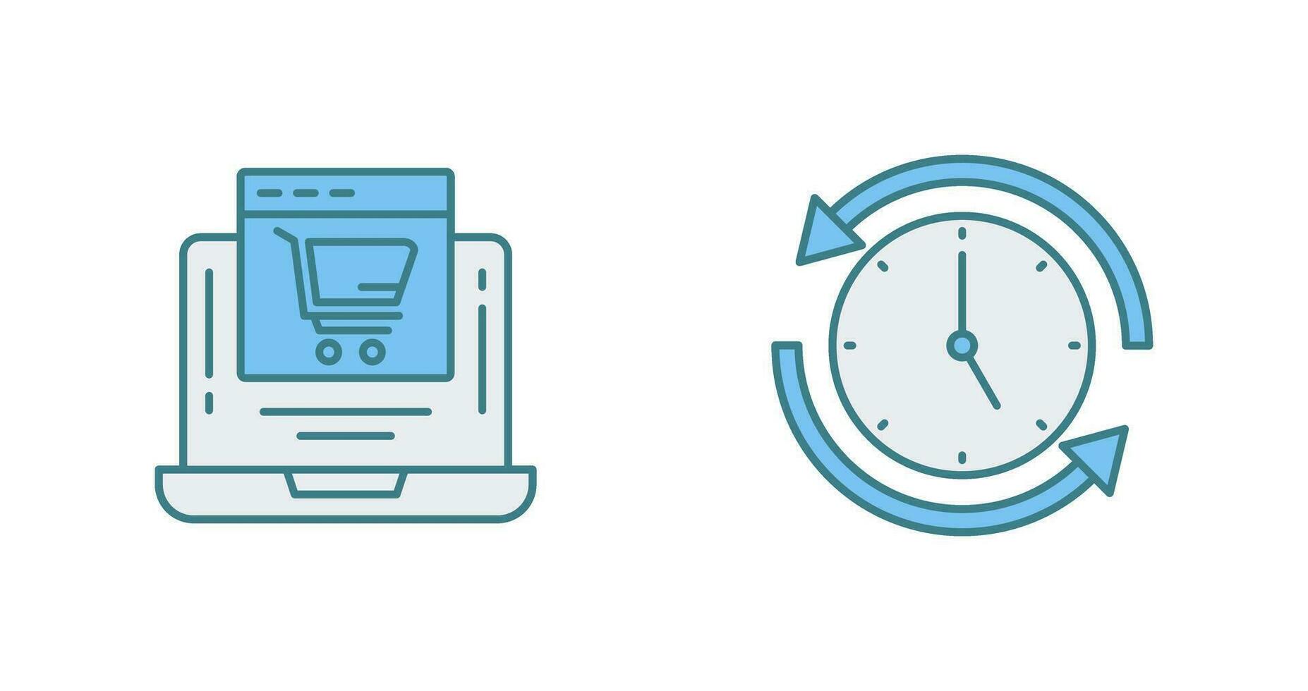 Add to Cart and Run time Icon vector