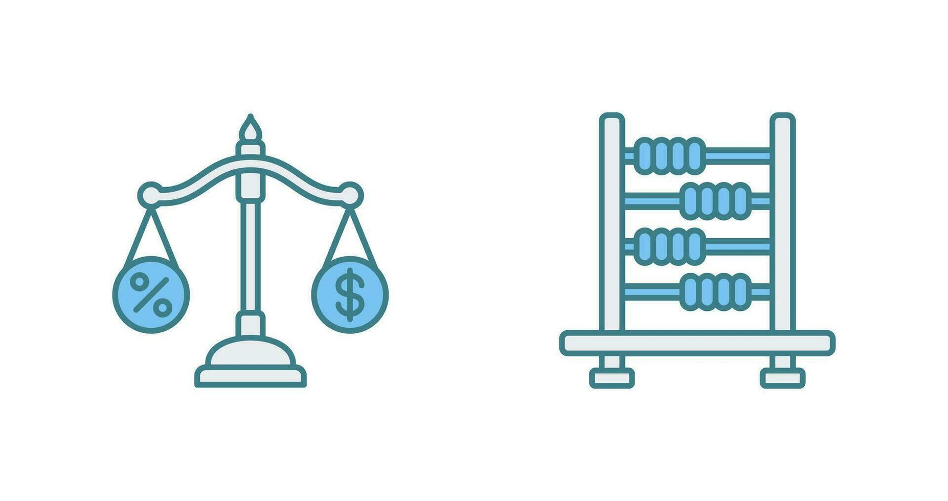 Scale and Abacus Icon vector