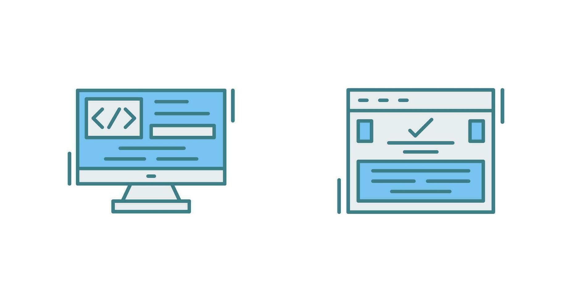 Coding and Complete Icon vector