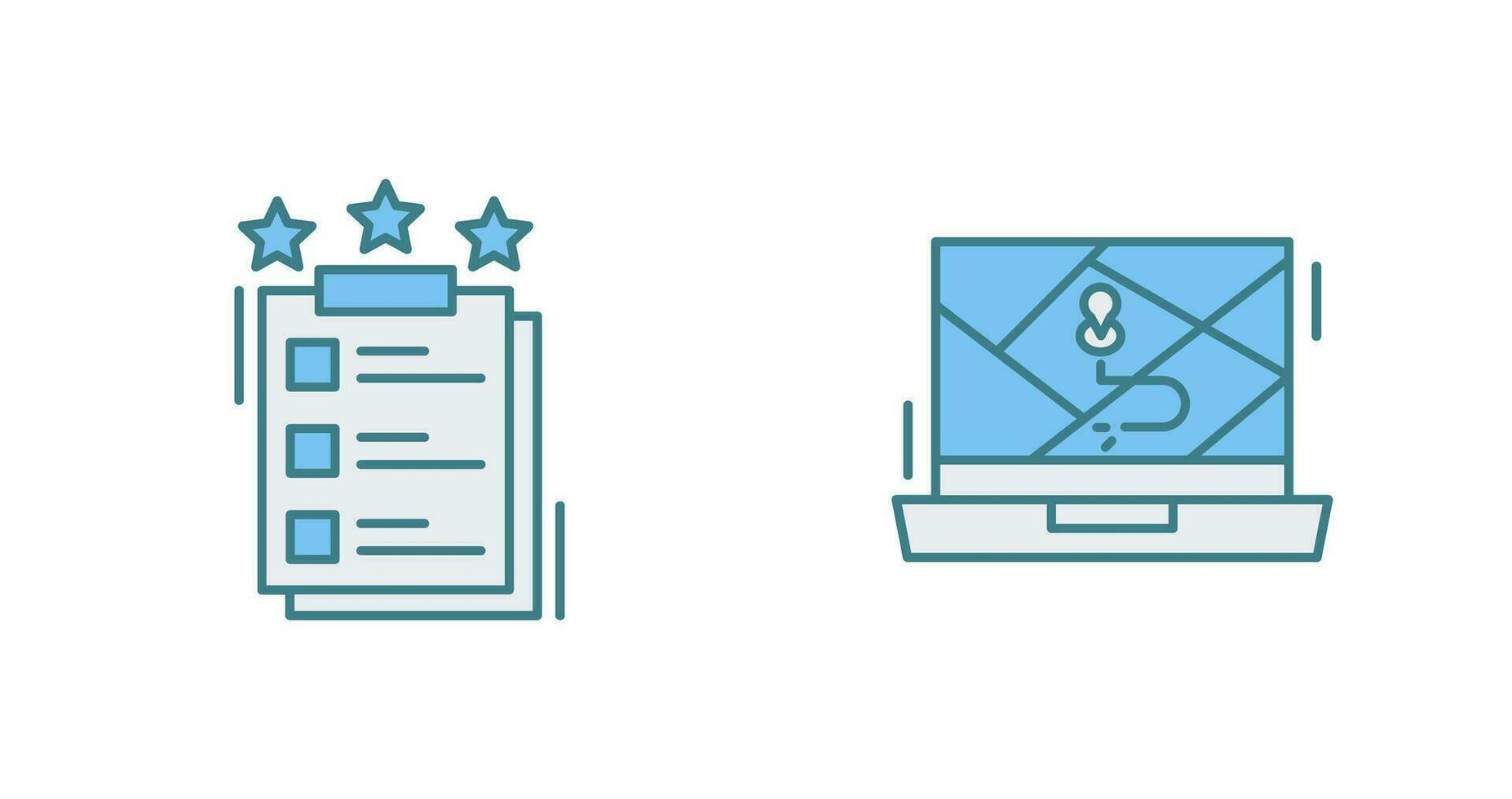 Project Features and Google Map Icon vector