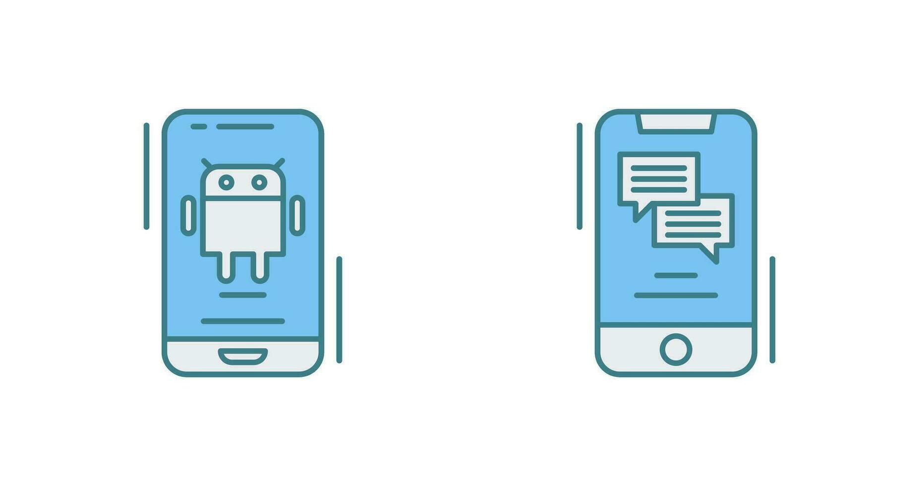 Android and Text Icon vector