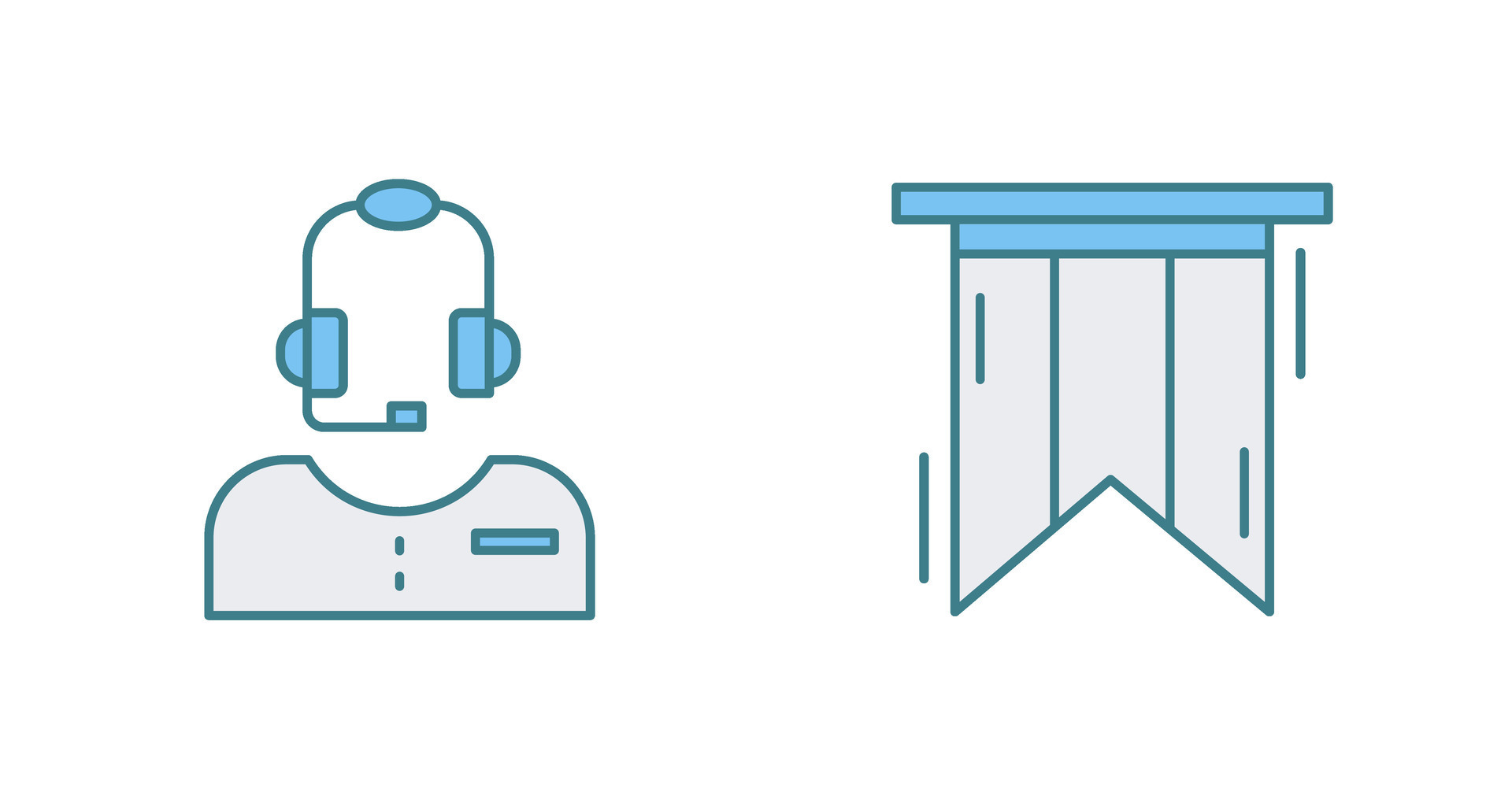 Customer Service and Bookmark Icon 32789851 Vector Art at Vecteezy