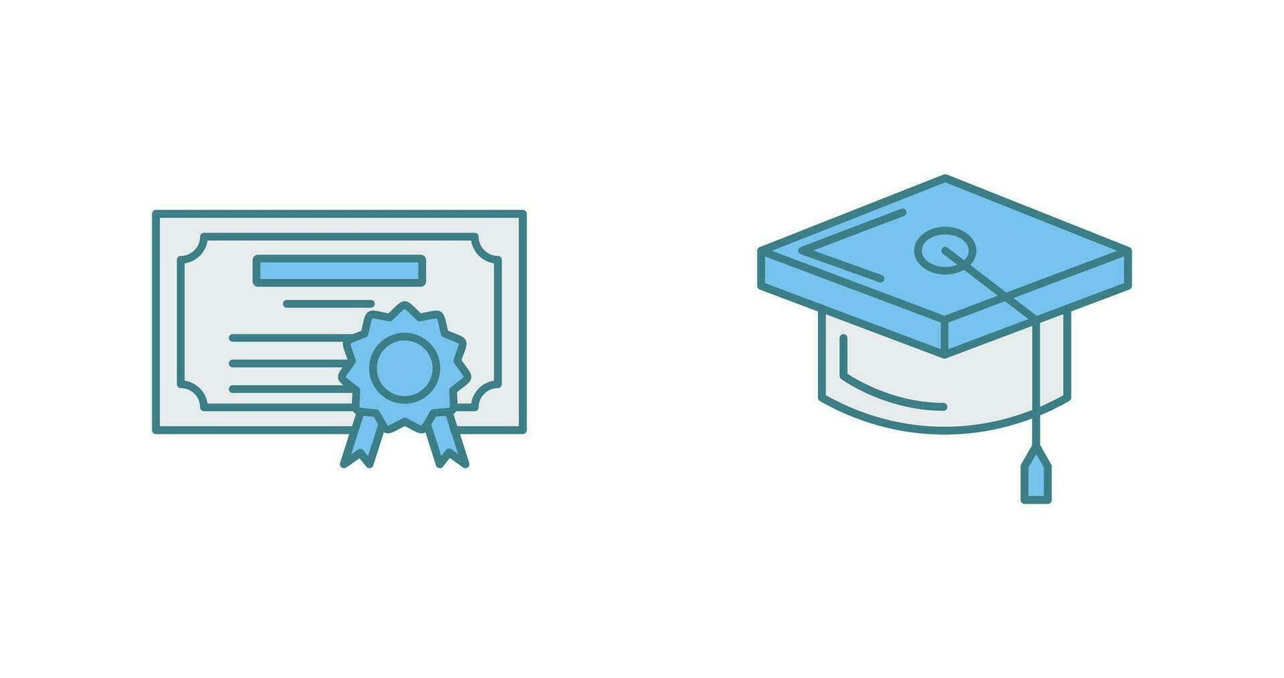 Diploma and Cap Icon vector