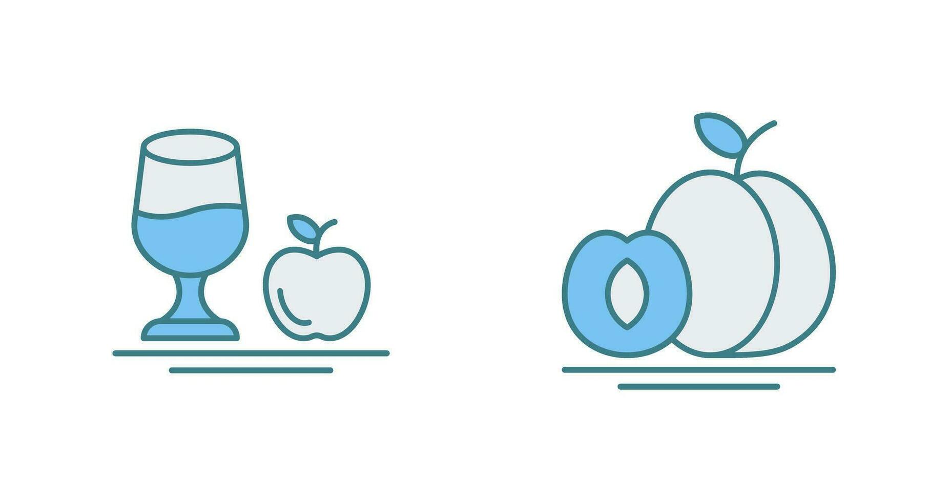 Healthy and Apricot Icon vector
