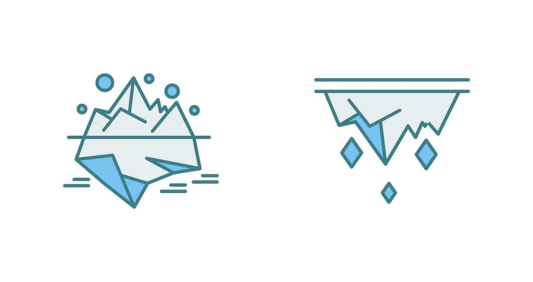 Iceberg and Icicle Icon vector