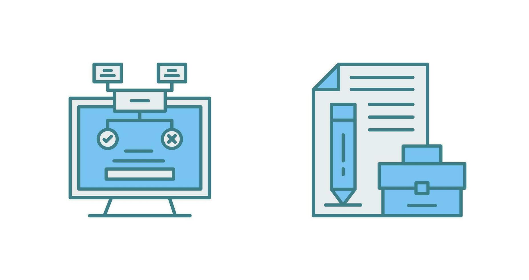 metodología y portafolio icono vector