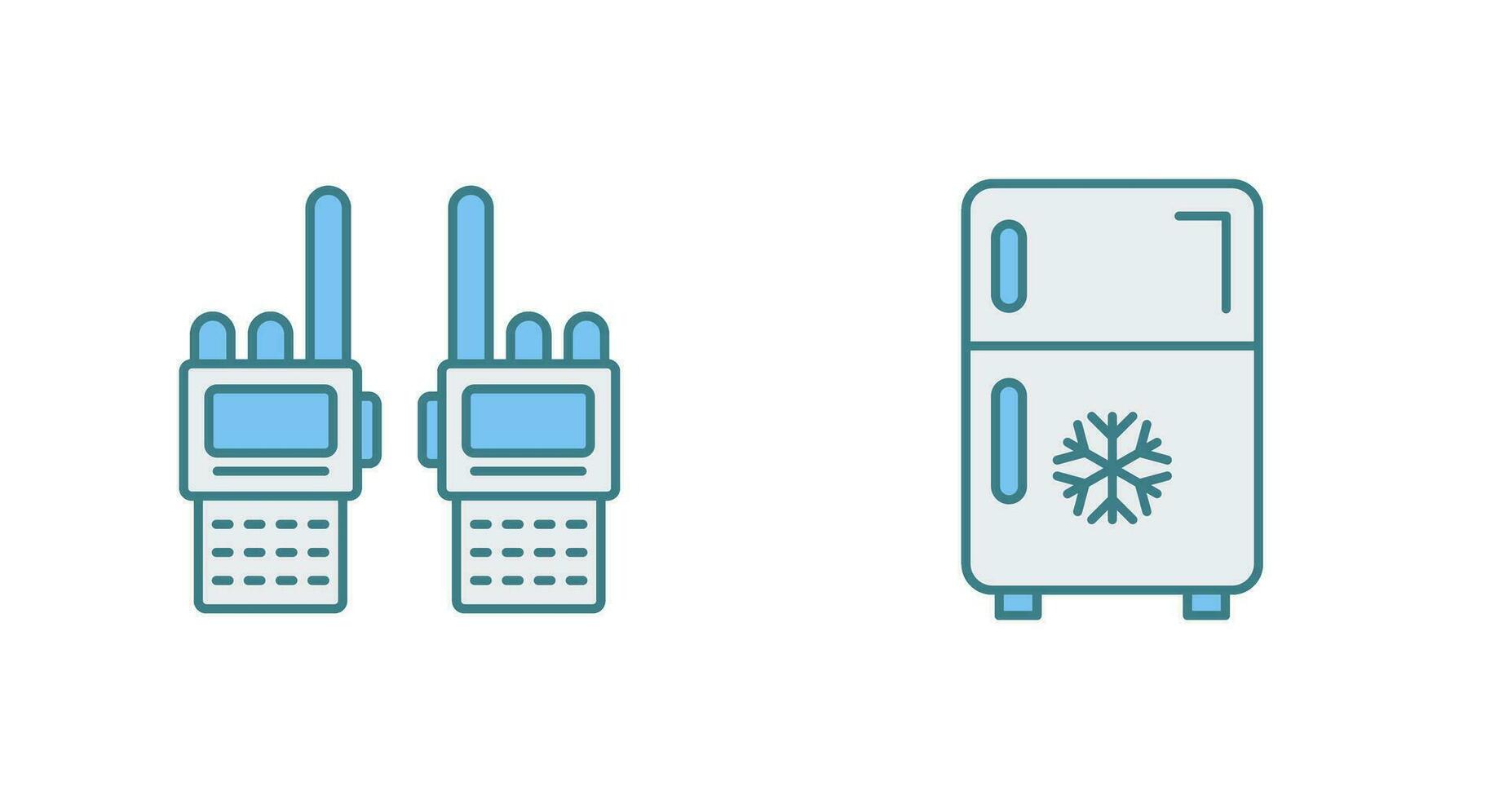 Walkie Talkie and Fridge Icon vector