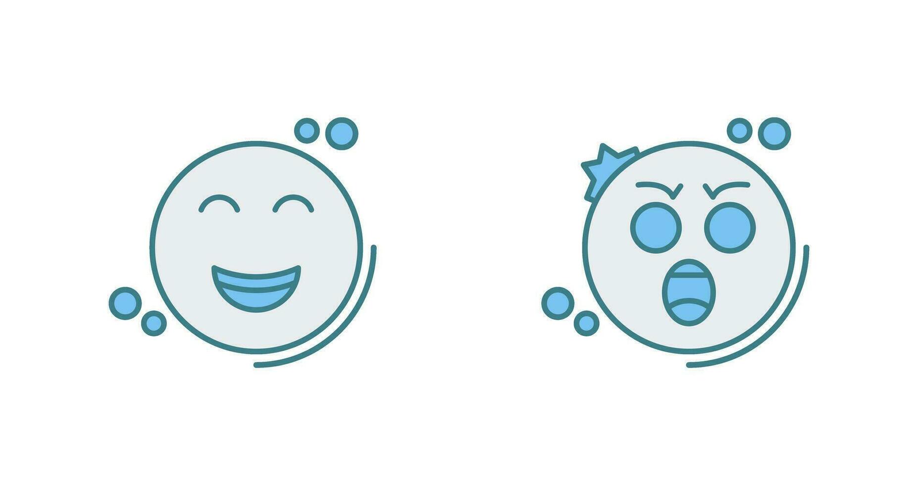 Shock and Happy Icon vector